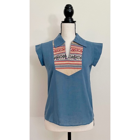 Vintage Tops - Vintage 70s Western Style Blouse